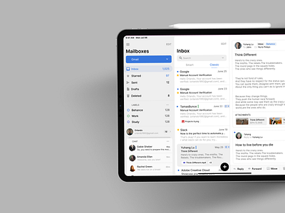 BuiLD 1.0 Day 4 - Recreate a mailbox concept for ipad by 7ahang build concept design designdrug minimal ui uidesign ux visual design watchmegrow