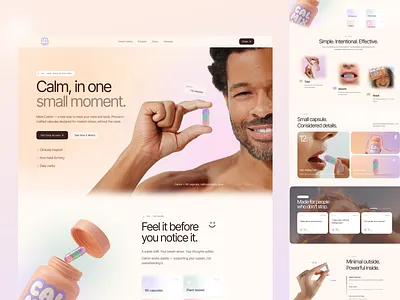 Calmax- Wellness landing page design landingpage ui ux