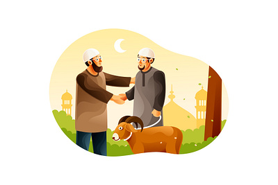 Muslims give goats for Eid al-Adha qurban