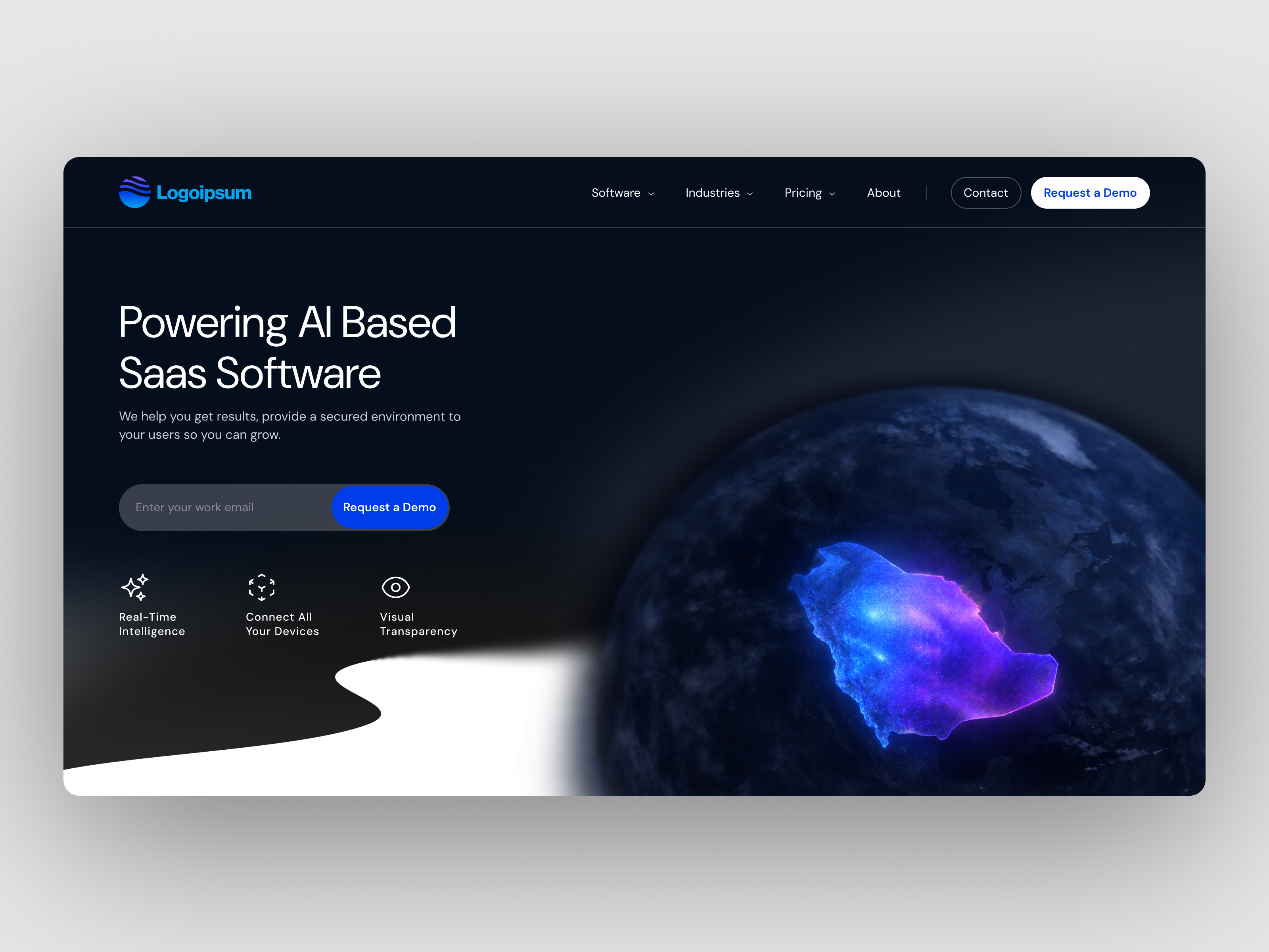 Saas Landing Page saas landing page saas lp design tech landing page ui