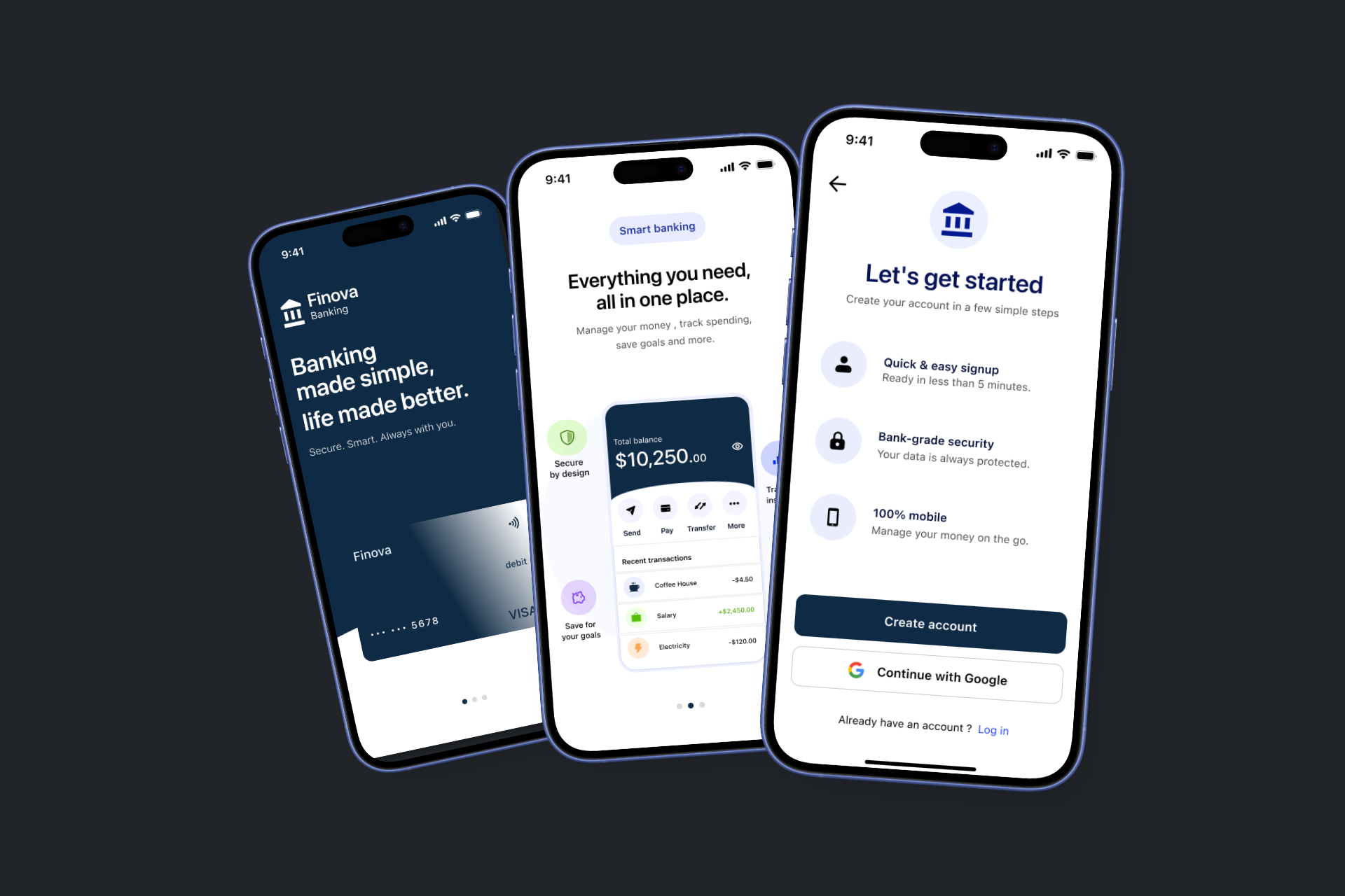 Fintech app onboarding screens dribble figma fintech fintechapp mobile design mobileapp onboardingdesign product design uiux
