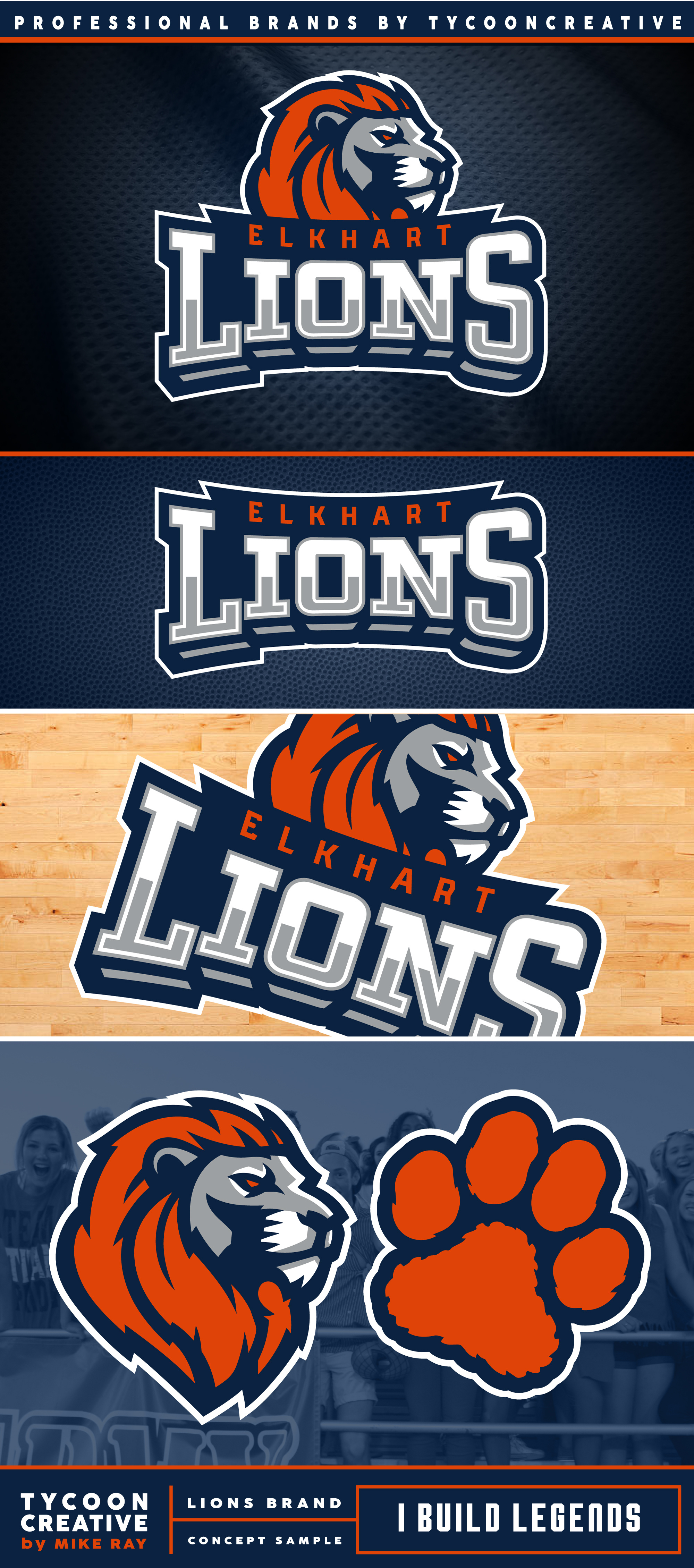 ELKHARD LIONS branding design illustration ink tycoon logo mascot mike ray tycoon creative vector