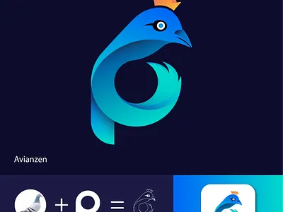 Abstract pigeon logo design abstract app app icon app logo best logo bird icon bird logo brand identity branding business design logo meaningful logo minimalist logo modern