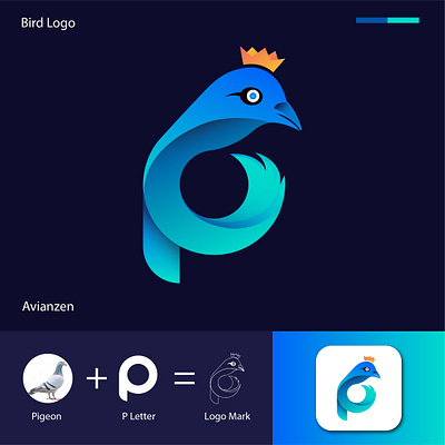 Abstract pigeon logo design abstract app app icon app logo best logo bird icon bird logo brand identity branding business design logo meaningful logo minimalist logo modern