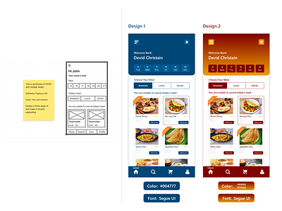 Online Food Order App Home Screen application design ui
