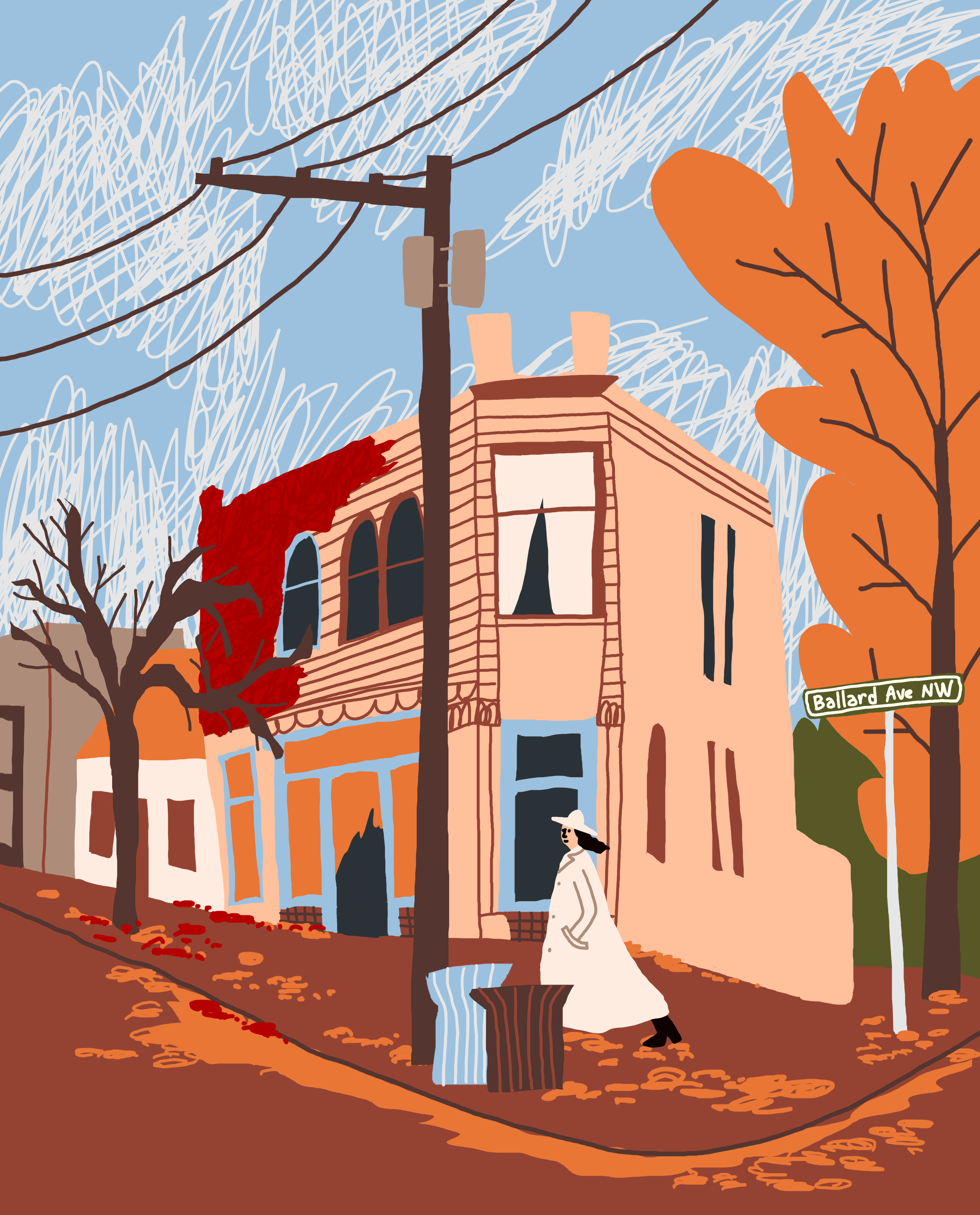 Ballard Ave digital art digital illustration editorial illustration illustration procreate storytelling