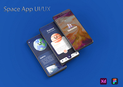 Galaxone design figma galaxy mobile app mockup nasa space space app ui uiux user interface