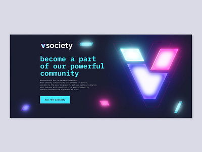 3D Web Animation For Vsociety 3d 3d animation 3d web 3d web animation after effects animation c4d cinema 4d cyberpunk colors glow green motion design motion graphics pink purple web web animation