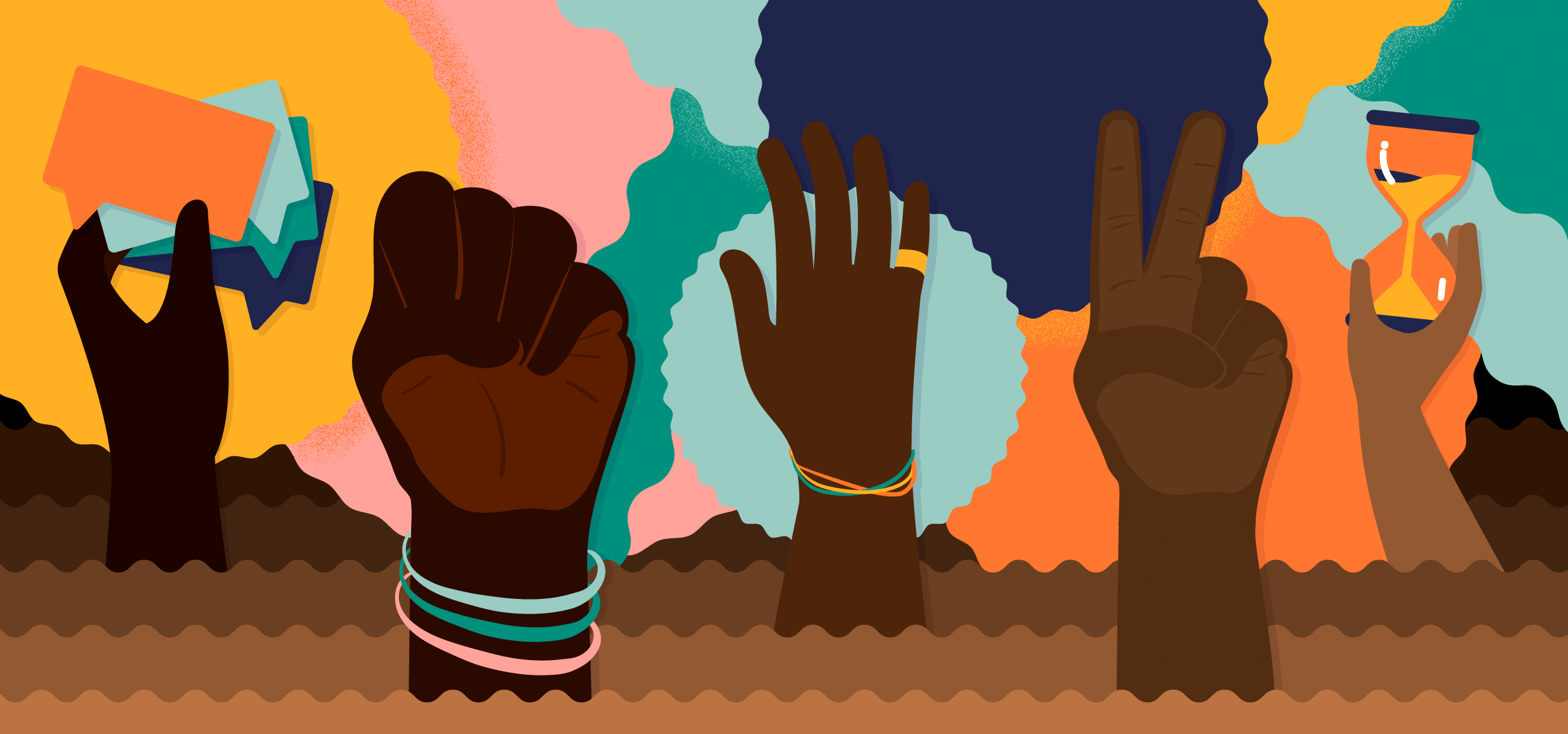 Urgências da população negra black people black power black skin brasil character diversity google illustration