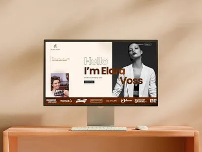Elara Voss – Makeup Artist Portfolio Website UI Design beauty branding beauty ui beauty website editorial design fashion website figma design landing page makeup artist makeup design makeup portfolio minimal ui modern ui personal brand portfolio website premium design ui ux design user interface web design