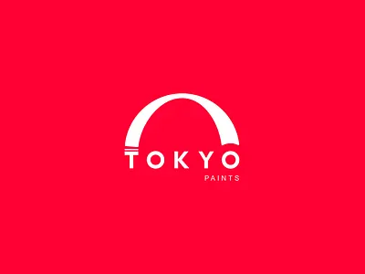 Custom Paint Company Brand Identity Design | Tokyo Paints arc logo bold branding brand identity clean wordmark japanese brand design logo design logo design process minimal logo modern logo packaging logo paint brand identity paint company branding paint stroke logo paintbrush logo professional logo red and black logo scalable logo signage logo t letterform wordmark design