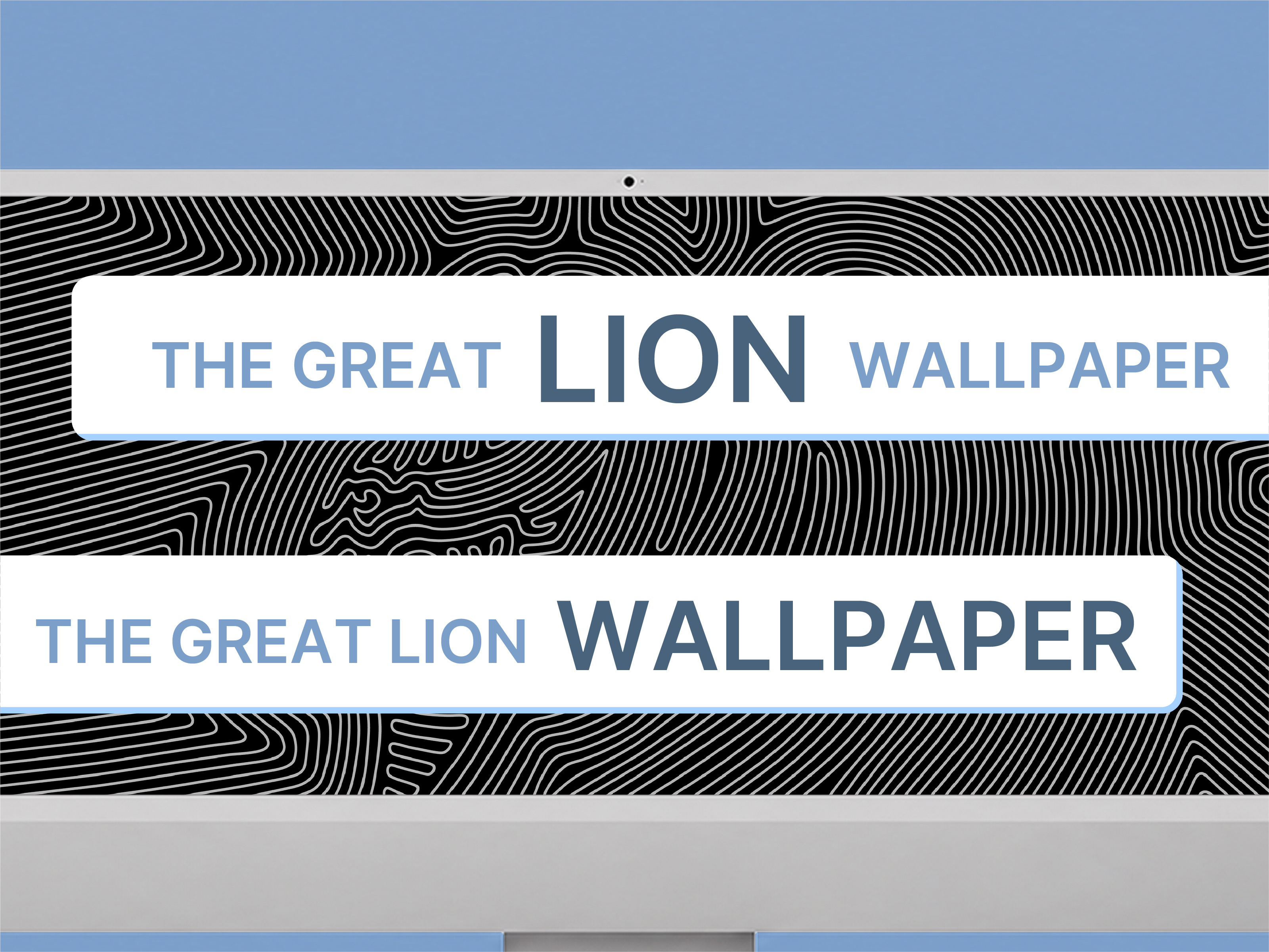The great lion - line art wallpaper illustration lineart presentation wallpaper