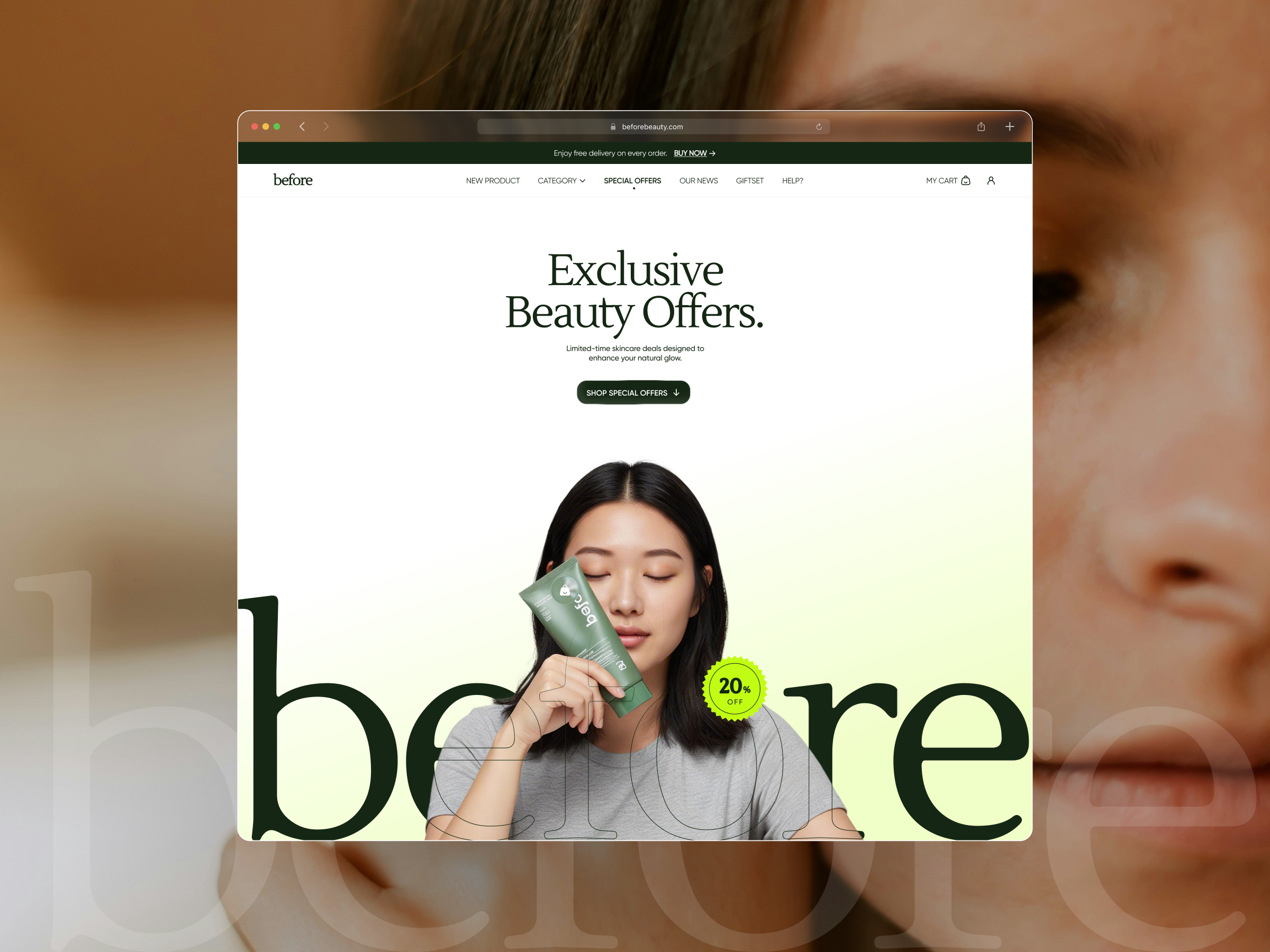 Beauty Offer Landing Page 10am 10am space beauty beauty offers design fariz landing landing page landingpage offers page skin care skin care beauty web web design