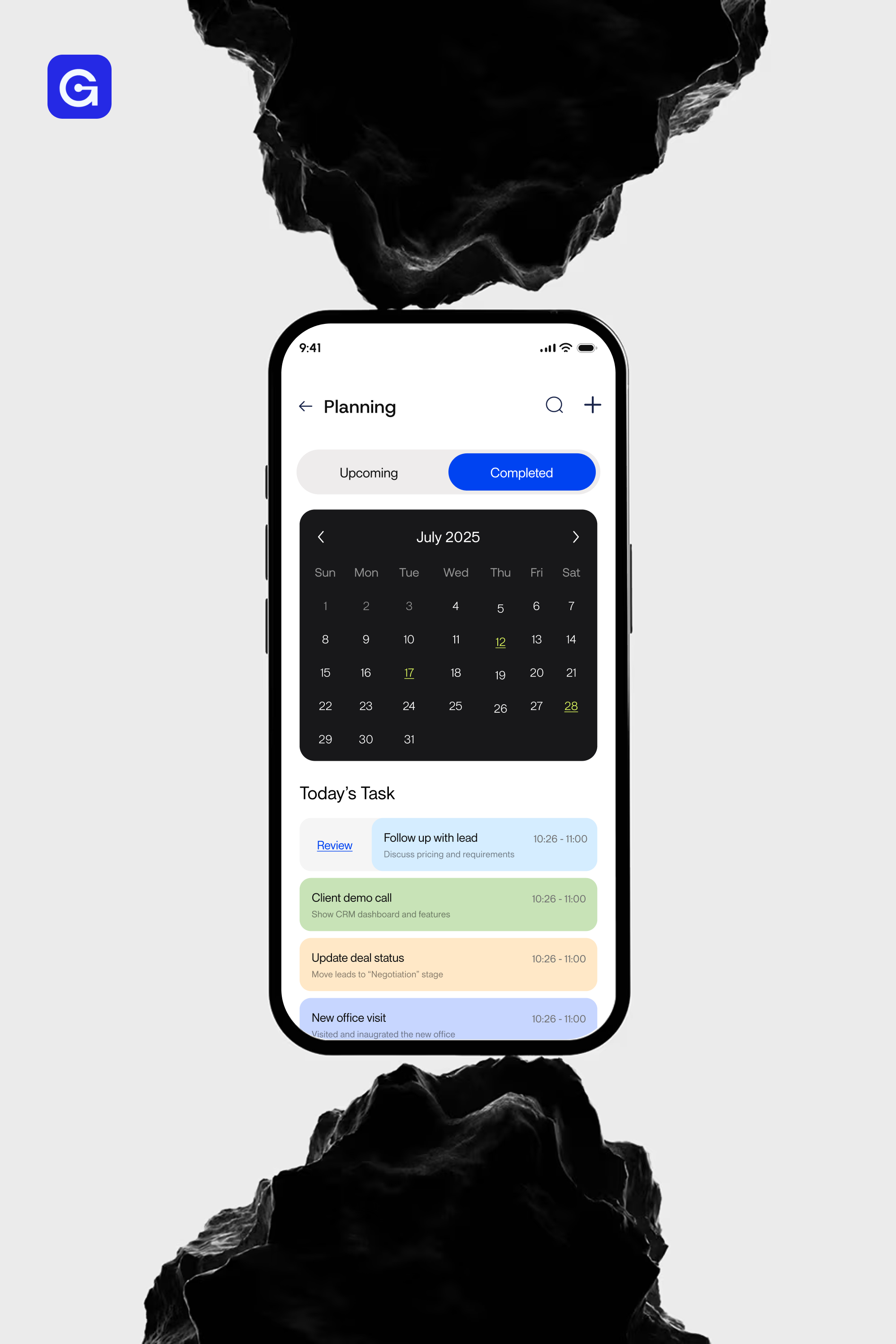 GrowSphere CRM app appdesign design figmadesign logo mockup ui