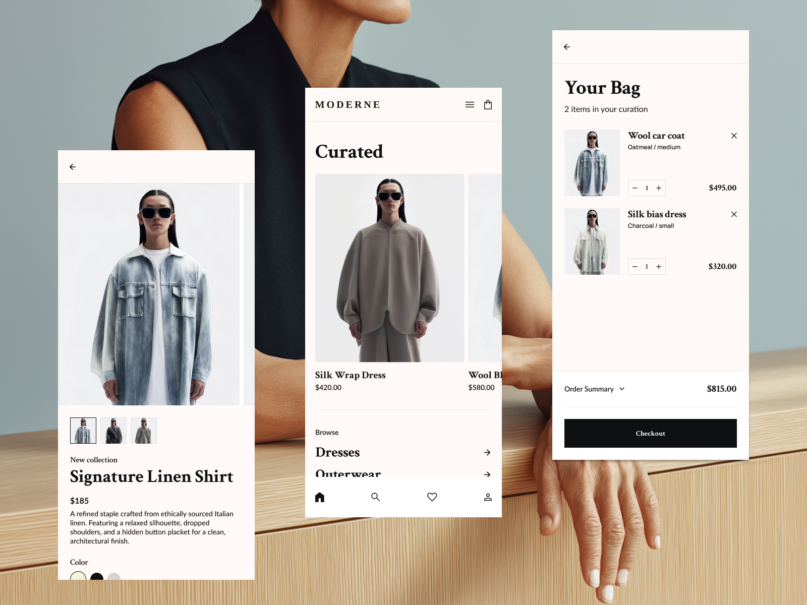 Moderne — UI Mobile Site Design