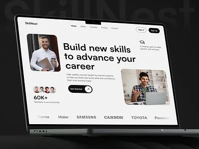 E-Learning Website UI | Education Landing Page | Qudra ai education ai learning course landing page edtech design education landing page education platform education website education website design elearning elearning ui learning platform online class online course website online education online education landing page online education platform qudra qudra education teaching web design