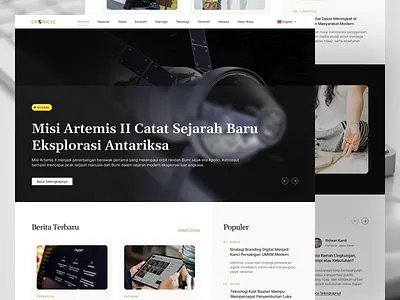 Cronicle - News Portal Website news news portal ui design web design website design