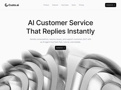 Landing Page 3D Animation 3d 3d animation 3d ui 3d website abstract customer service hero design hero section landing page loop animation looping animation motion motion design motion graphics ui ux