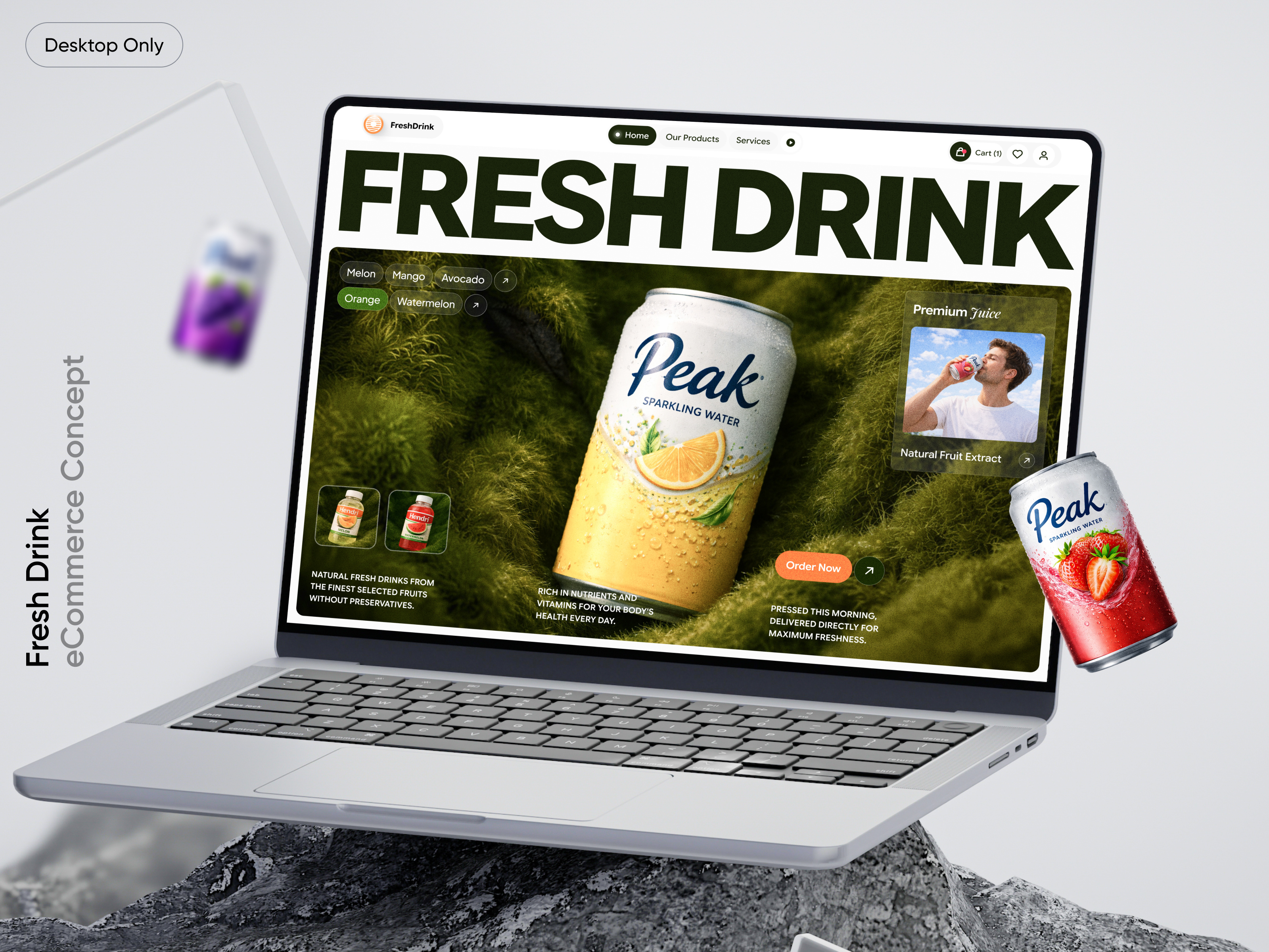 FreshDrink — E-Commerce Juice Landing Page
