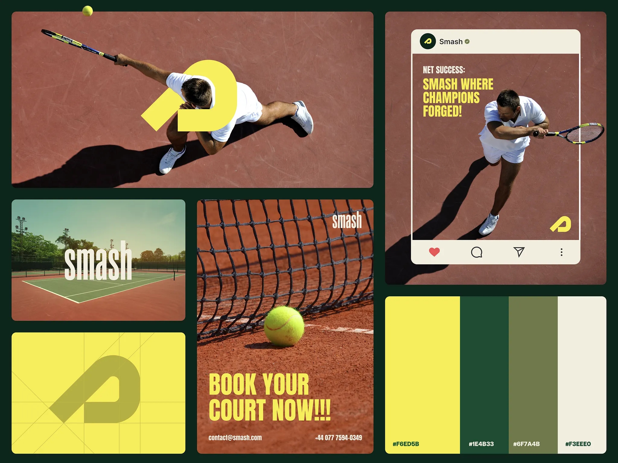 Example of Tennis Club Brand Identity – Sports Branding & Visual System