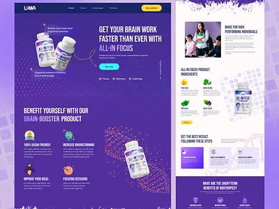 Healthcare product supplement landing page web design agency business design ecommerce health healthcare landing page market medicine nutrition online product shop skincare startup store supplement template web design website
