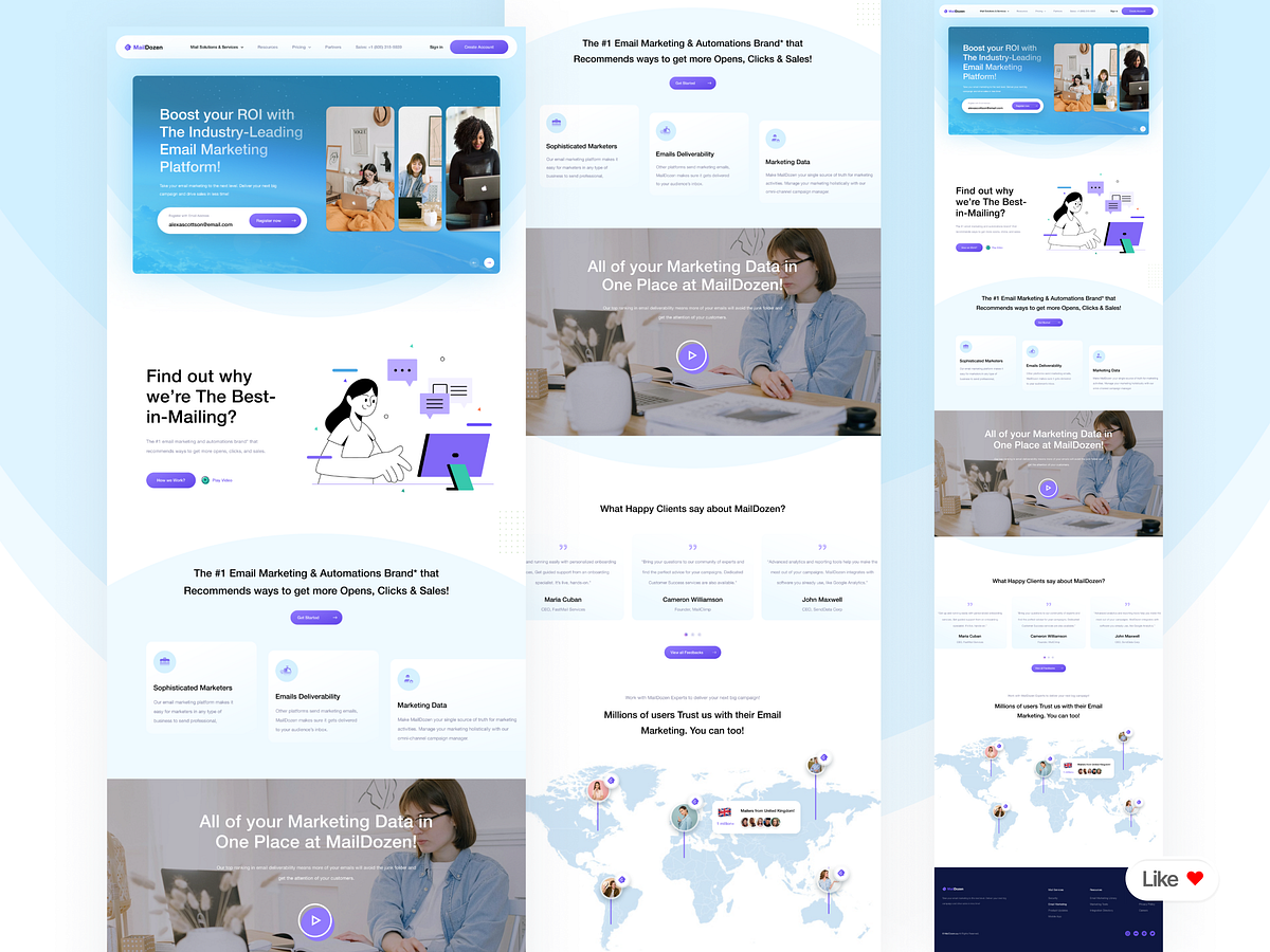 MailDozen High-Conversion Email Marketing & Automation SaaS Web Image 0