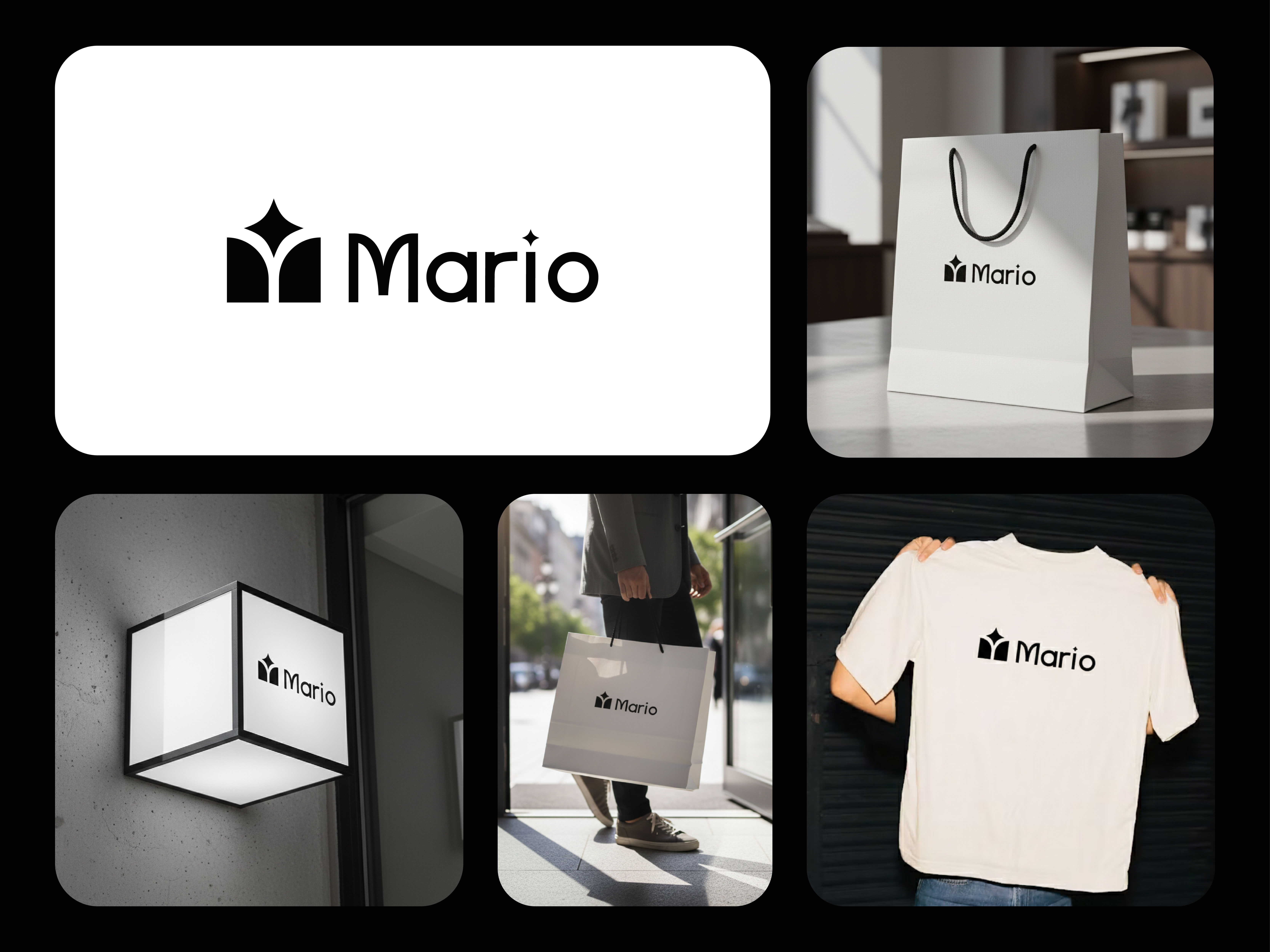 Mario Global Luxury Fashion and Beauty Brand Logo Design