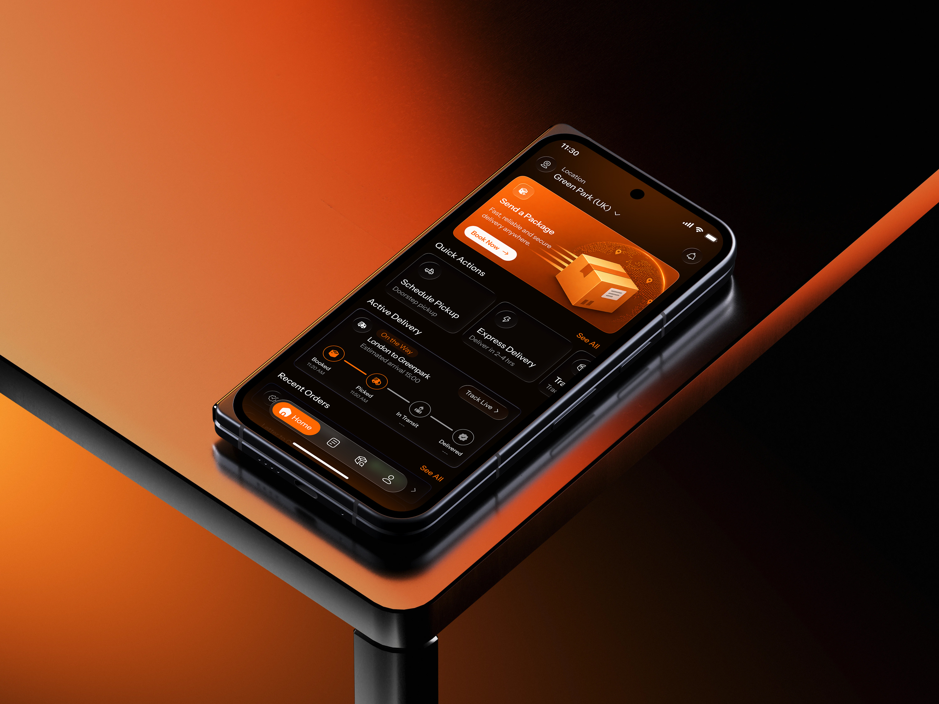Courier Delivery Mobile App UIUX Design | Parcel Tracking app interface product service startup ui ux web