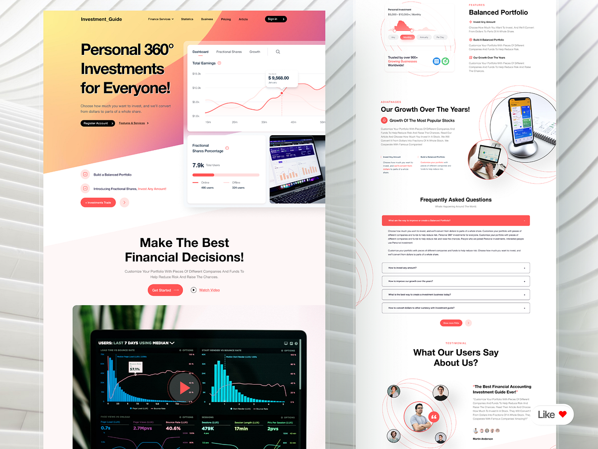 Investment Guide: Finance Landing Page | Framer Website Image 1