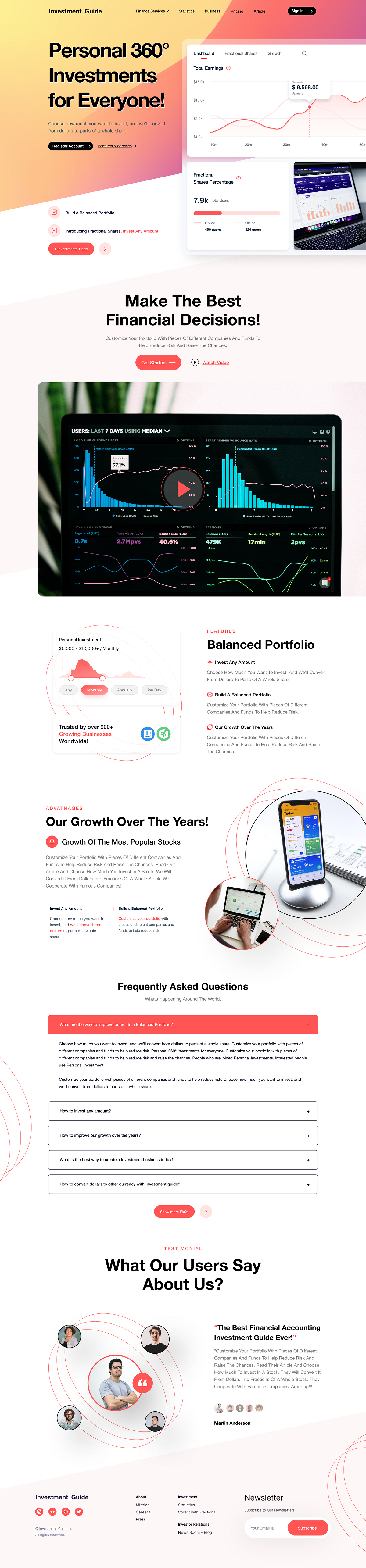 Investment Guide: Finance Landing Page | Framer Website Image 0