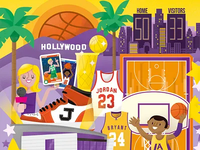Sport Atlas - Basketball basket basketball california illustration lakers los angeles sport
