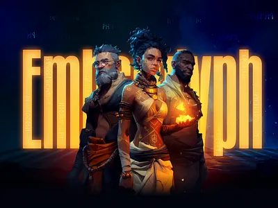 Emberglyph: Product Design for Fantasy Card Battle Game 3d animation card game character clean dark theme dashboard design game design homepage interface landing page modern motion profile shop typography ui ux web design