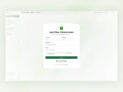 Clinical SaaS Onboarding & Settings – Healthcare Web UI System b2b product design clinical platform design figma web app ui healthcare saas ui onboarding flow design saas design system sajon settings page ux