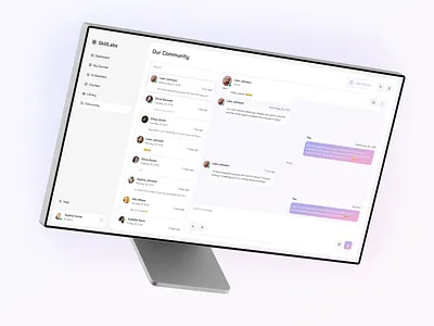 SkillLabs — Community chat clean community course dashboard drumncode education leassons platform school skilllabs