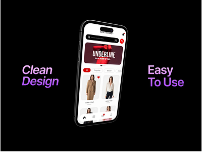 Underline UI UX Apps Website 3d animation app branding commerce design ecommerce graphic design illustration logo motion graphics ui vector