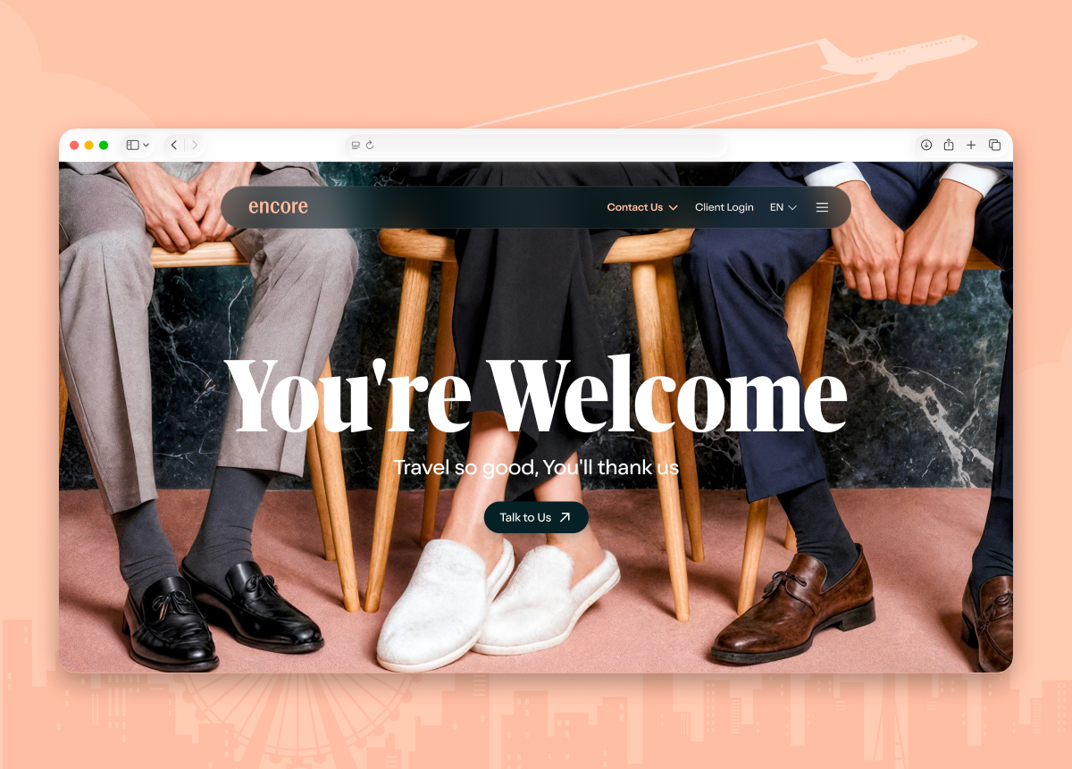 Encore Corporate Travel Website Design and Development