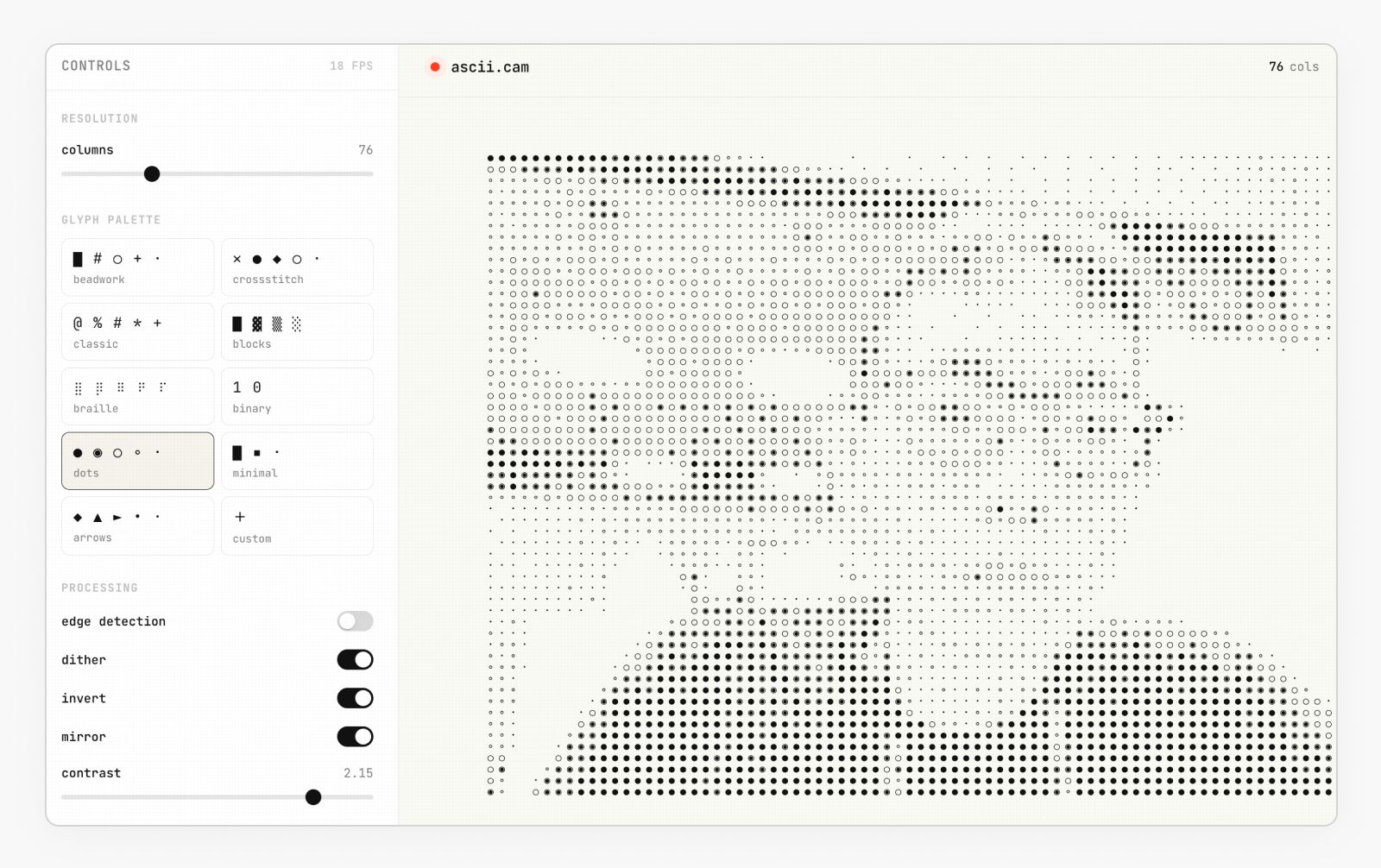 ASCII Art Generator ai ascii generative live llm webcam