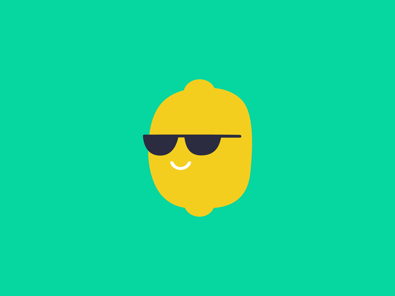 Cool Lemon branding character cool design flat fruit fun funny graphic design humor icon illustration lemon logo mark mascot symbol yellow