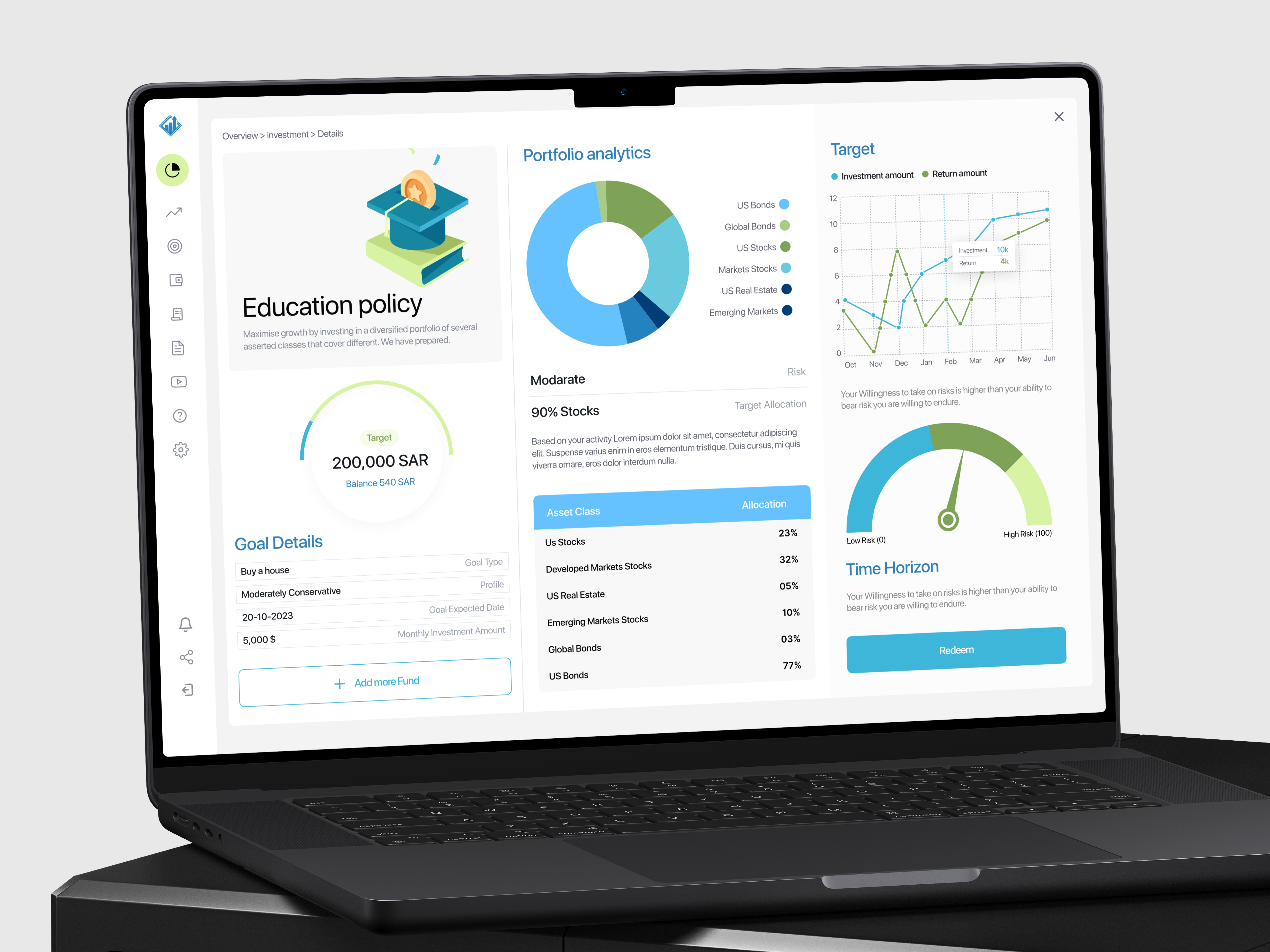 Multi-Asset Investment Dashboard Design admin panel analytics dashboard asset management dashboard ui data visualization figma finance dashboard finance ui fintech investment dashboard portfolio dashboard product design saas dashboard trading dashboard ui design uiux web app