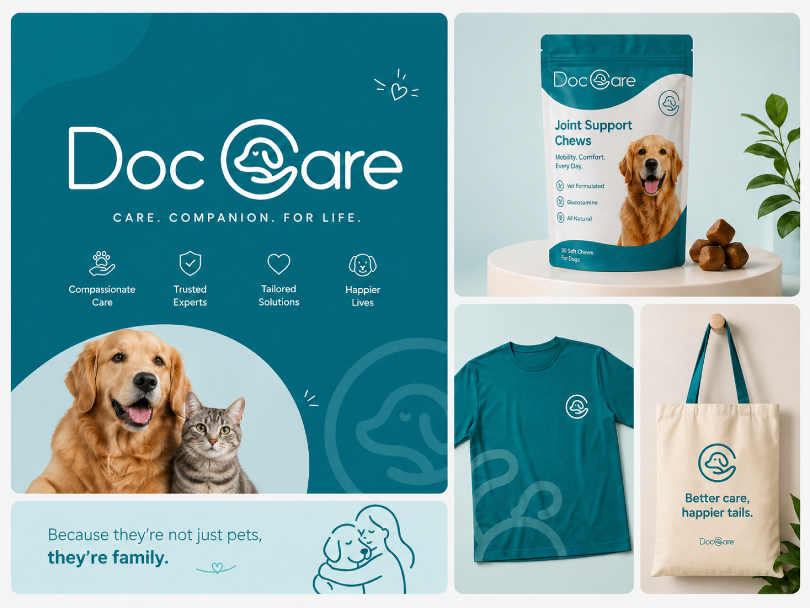 DocCare – Pet Care Brand Identity & Packaging Design