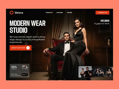 Velora Fashion Landing Page UI Design clothing brand website ecommerce website design fashion branding fashion design landing page fashion website design luxury ecommerce website luxury fashion web ui modern website design ui web design web design for clothing brand website ui ux design