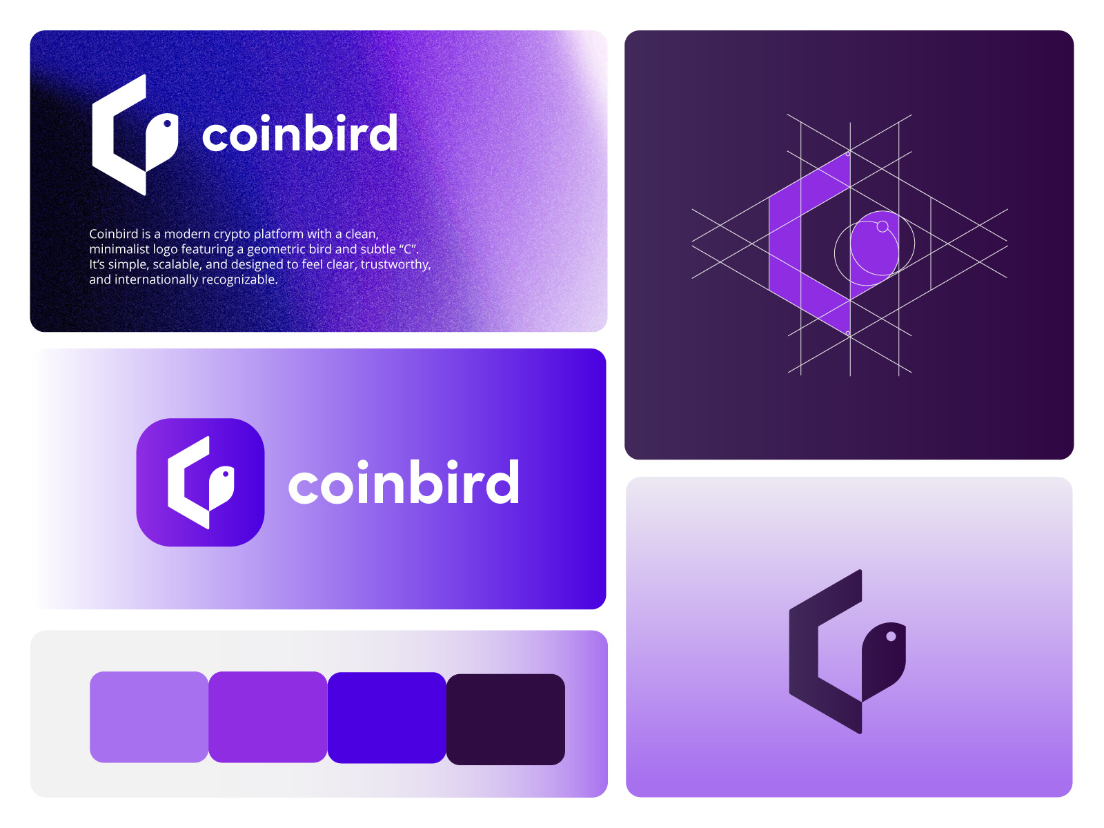Coinbird - Logo Design bird brand identity branding coin crypto defi design digitalcurrency fintech graphic design icon illustration inspiration logo logo design logomark tech typography ui vector