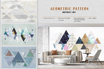 Modern simple geometric combination art pattern, abstract wallpa geometry