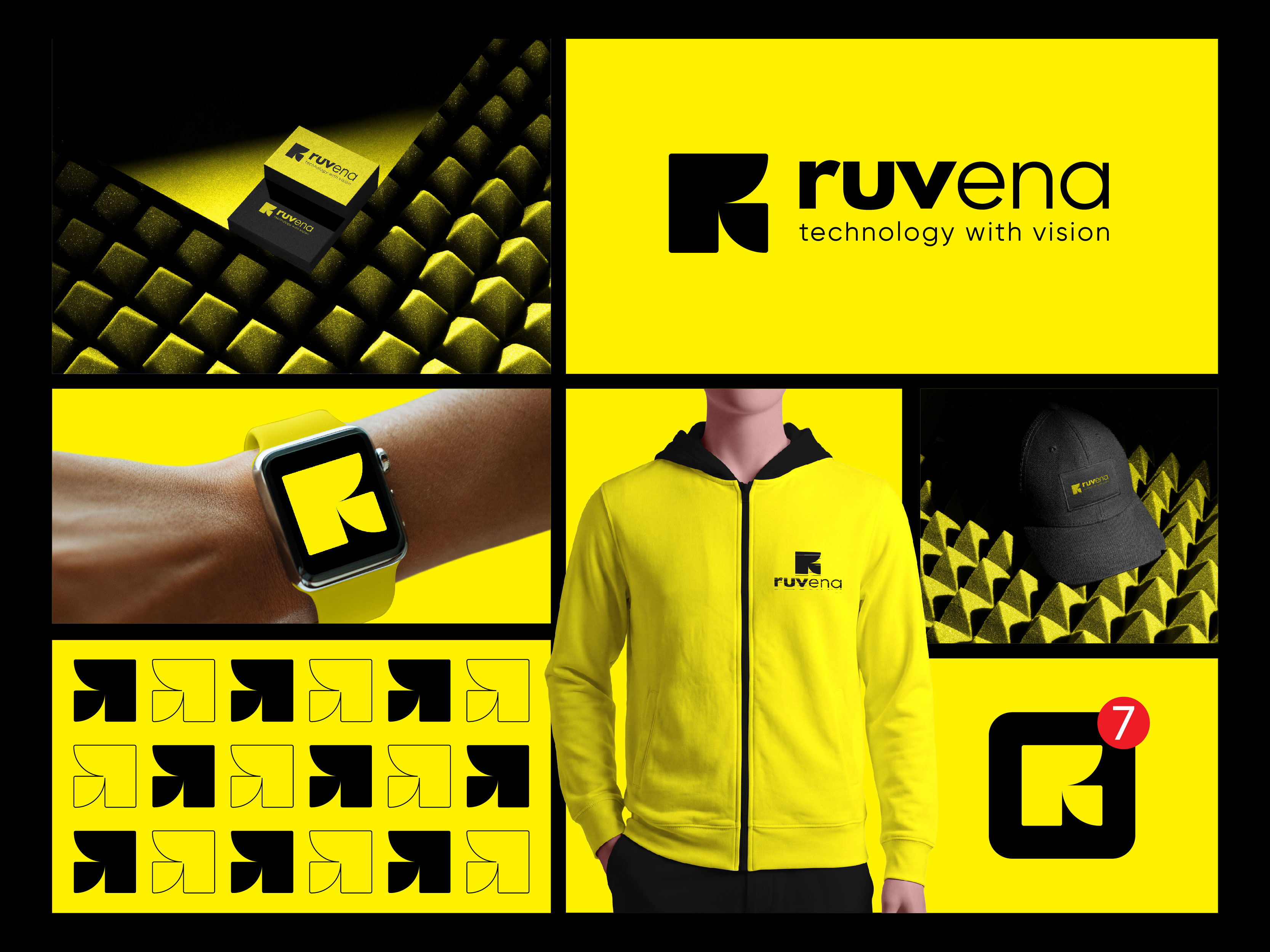 Modern R Letter Logo Design | Tech Brand Identity, Ruvena
