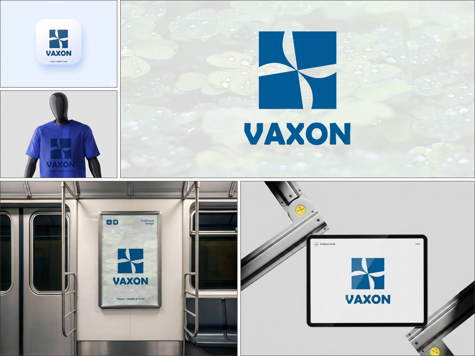 VAXON - a modern health & wellness brand identity branding graphic design logo