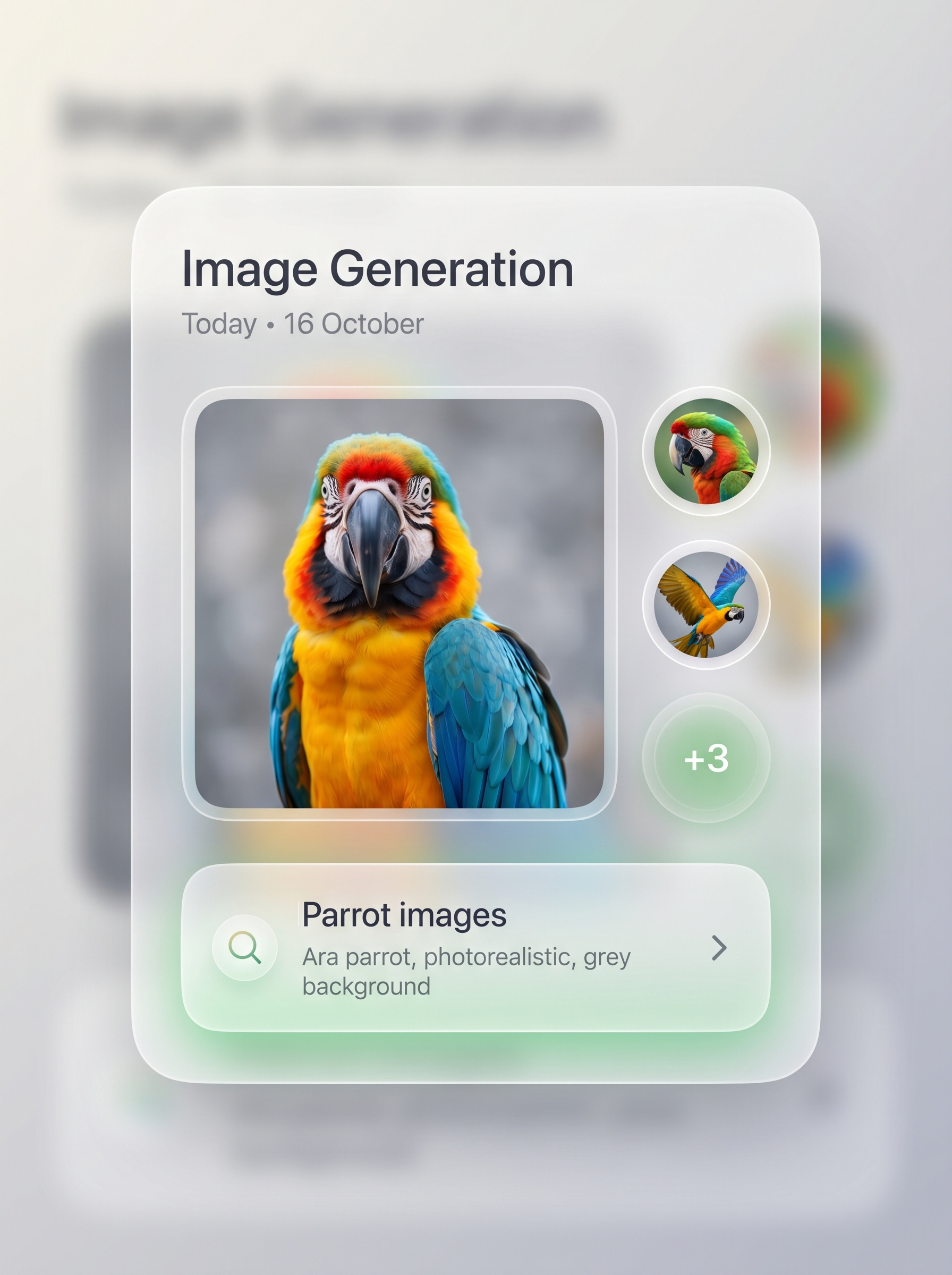 AI Image Generation Mobile Card UI branding motion graphics ui