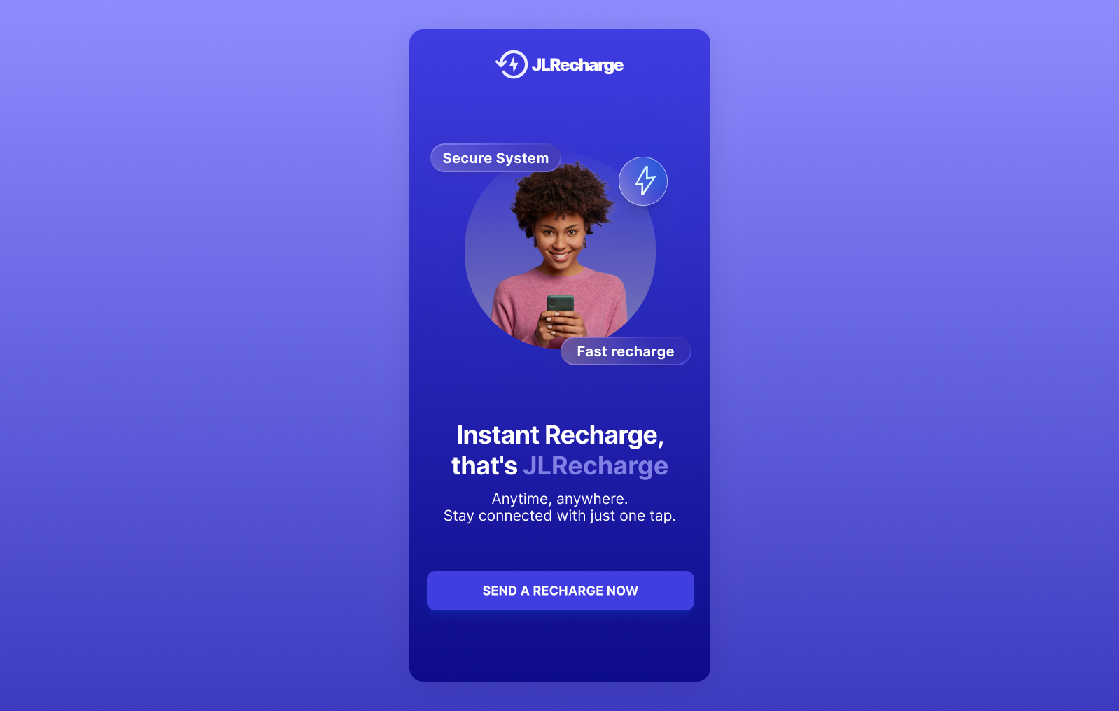 JLRecharge - App Landing Page