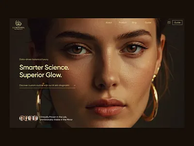 Skincare AI Skin Diagnostic Website ai ai skin ai website artificial intelligence design diagnostic facial healthy homepage luxury design skin skincare skincare design skincare website skincare website design ui web design website website design