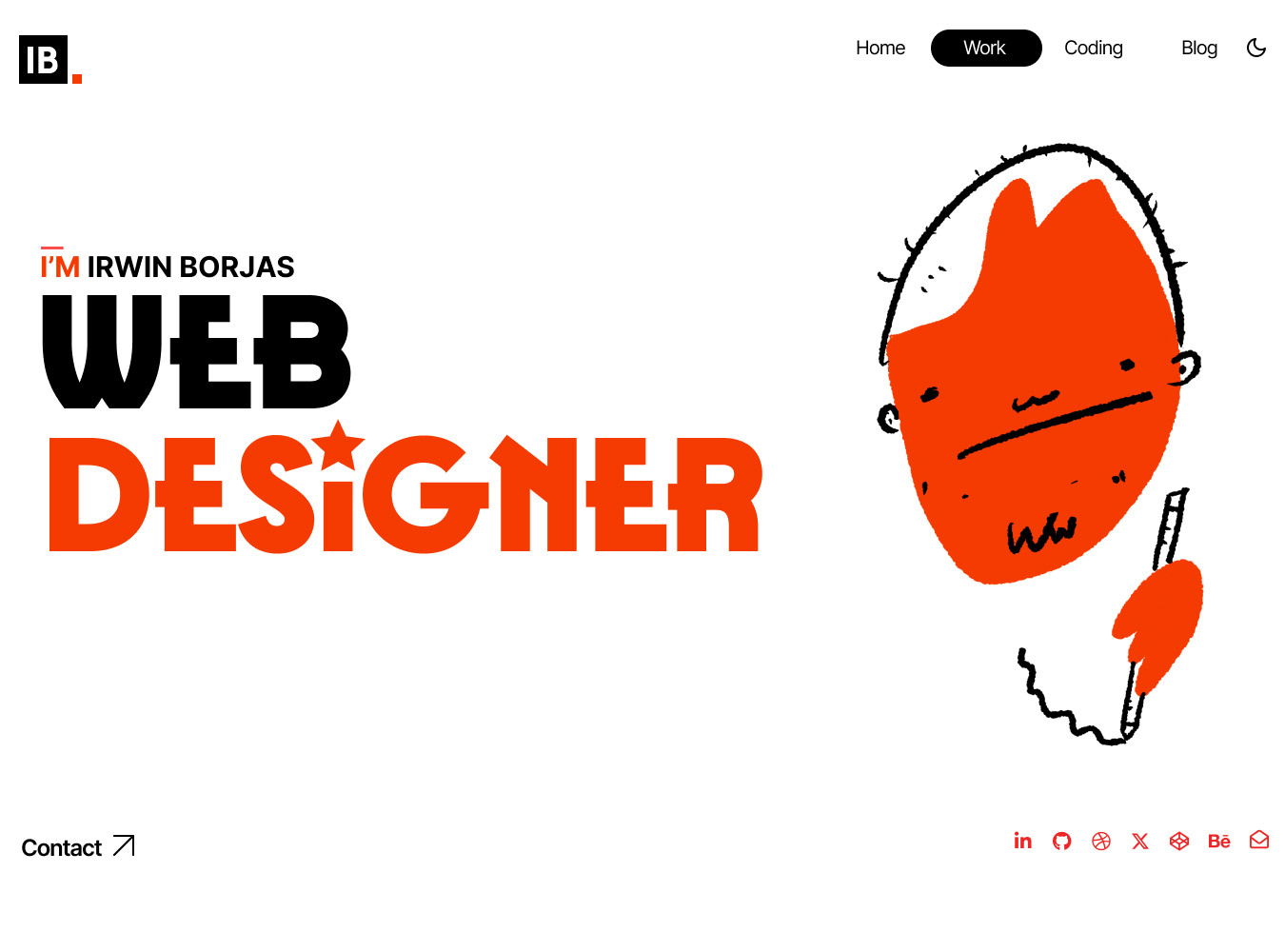 Portfolio Web cartoon cv figma frontend illustration landing portafolio portfolio web designer wordpress
