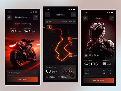 Bike Raching Mobile app ai app app bike bike app bike raching bike raching app bikeracing cycling design gaming app mobile mobile app neonui product smart app sport bike trackingapp ui uidesign web